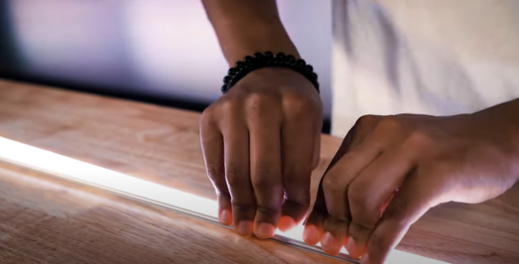 Installing a strip light into channel