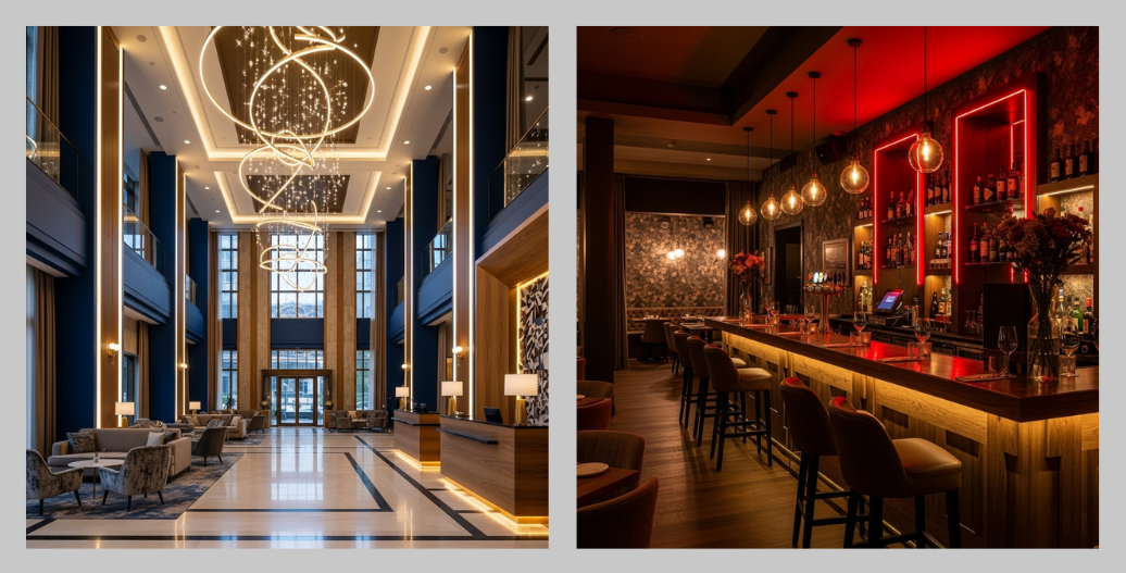 Hotel and restaurant lighting