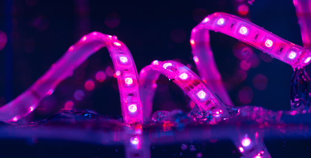 Purple waterproof strip light