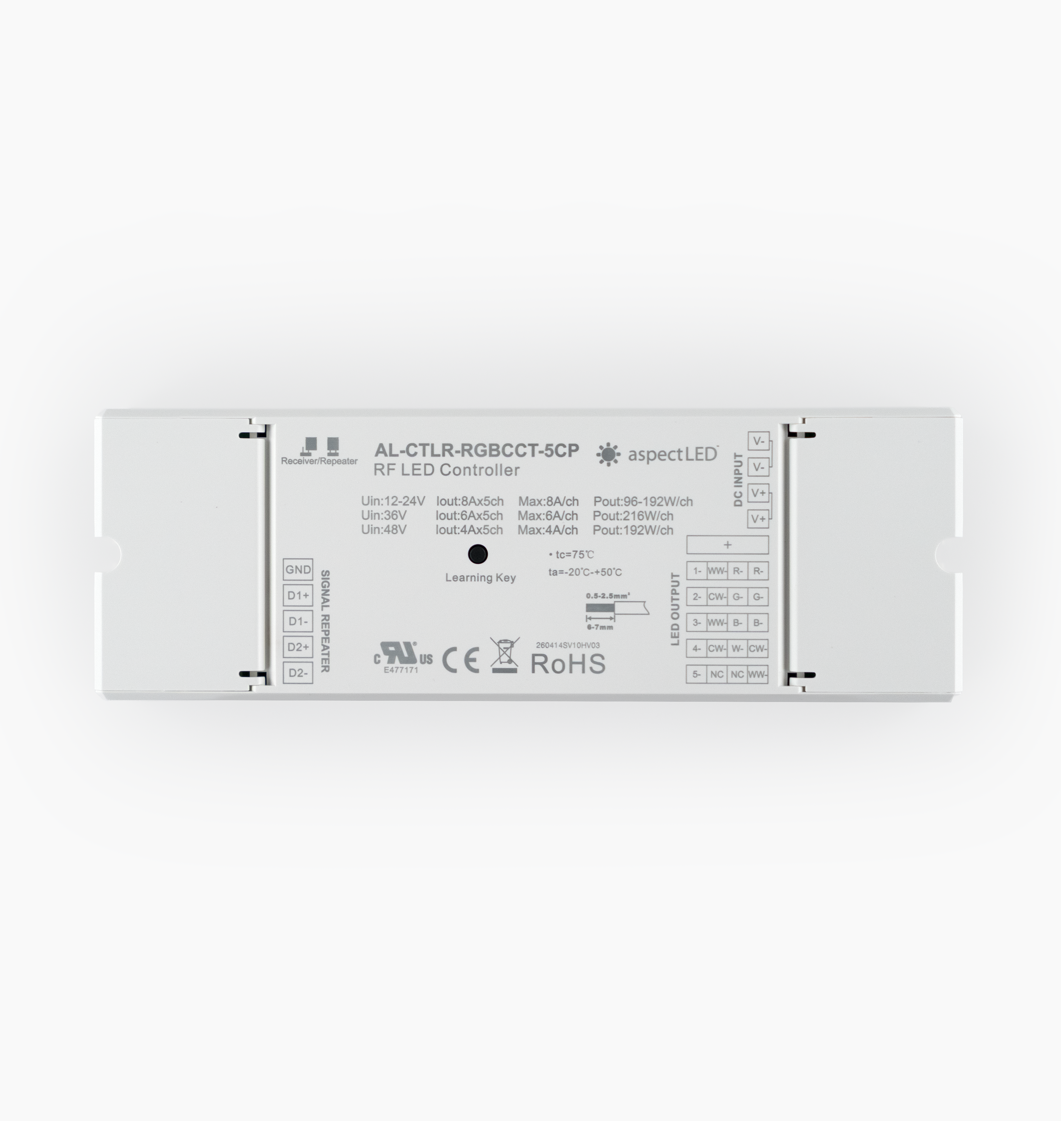 Wireless RGBCCT 5 Channel LED Controller