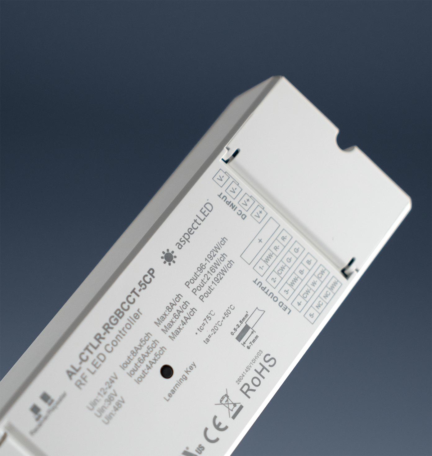 Wireless RGBCCT 5 Channel LED Controller