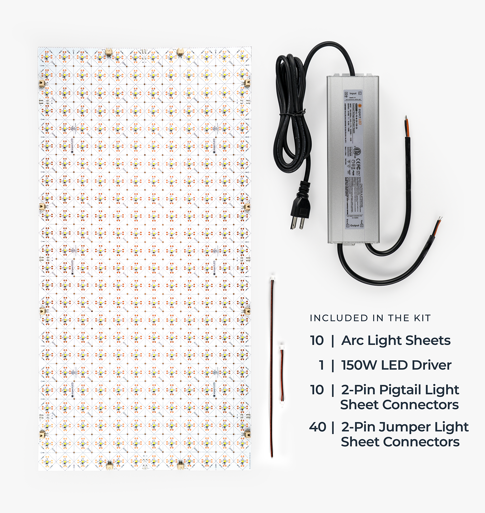 Backlighting Starter Kit - Arc™ LED Light Sheets + Power Supply
