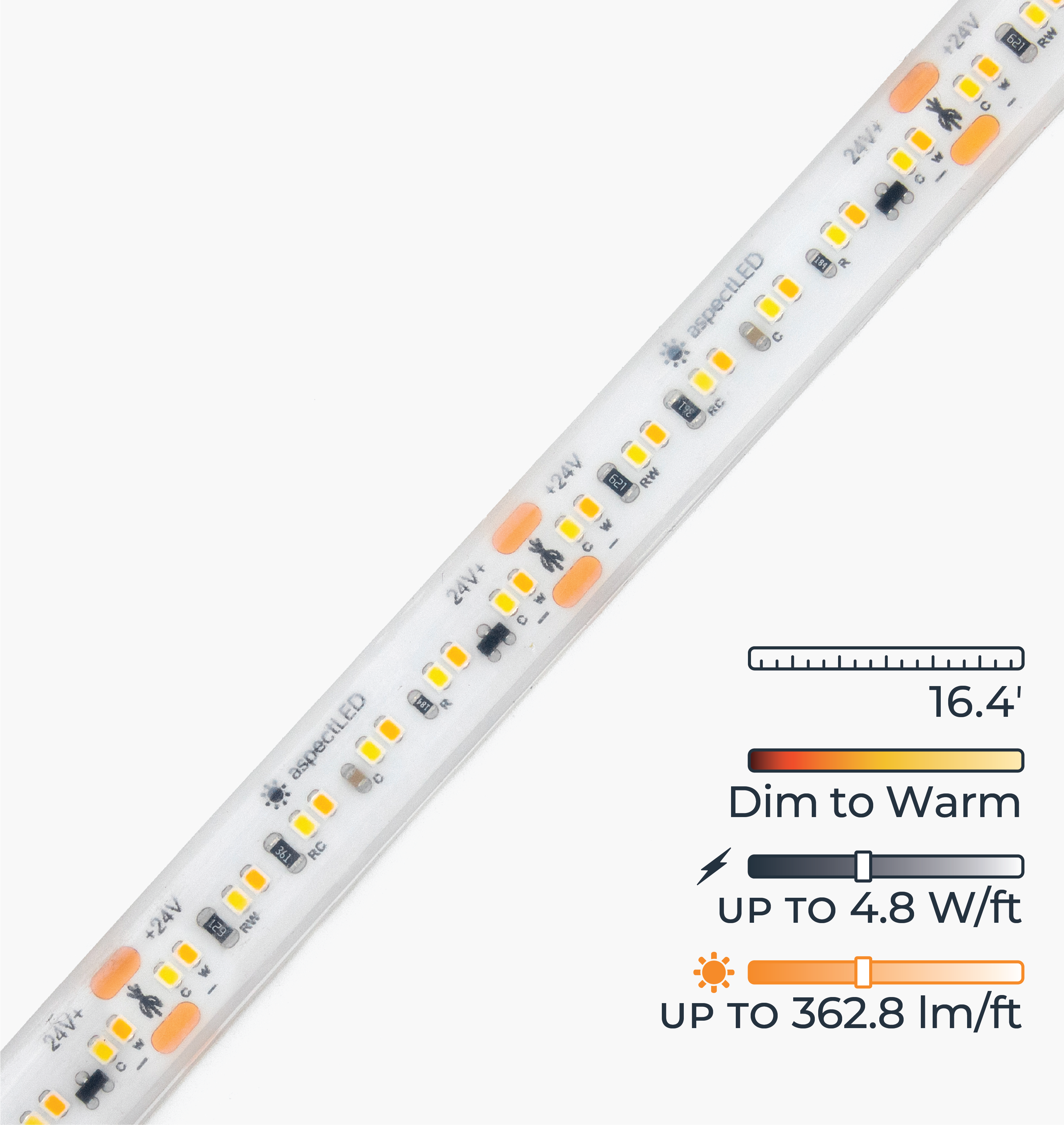 Architect LED Strip Light - Dim to Warm, Waterproof