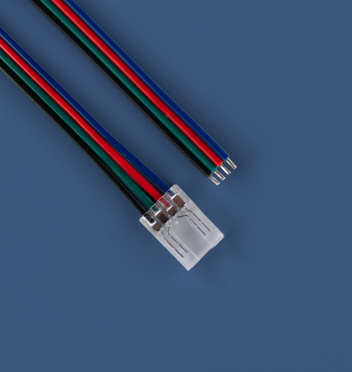 Dotless RGB Solderless Pigtail Bite Connector