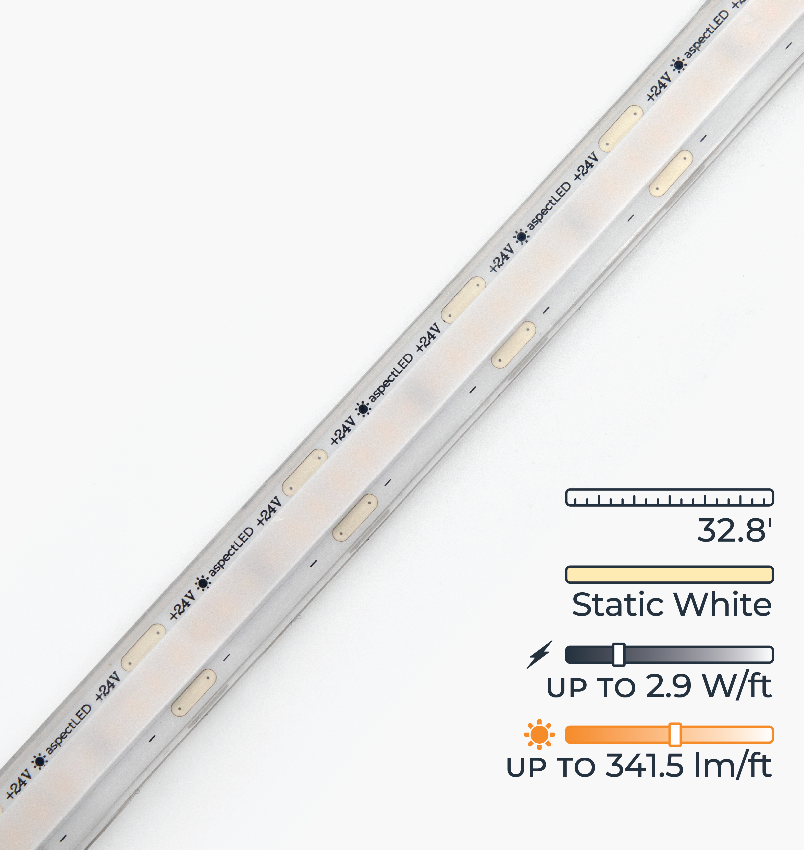 Summit LED Strip Light - Static White, 32ft, Waterproof