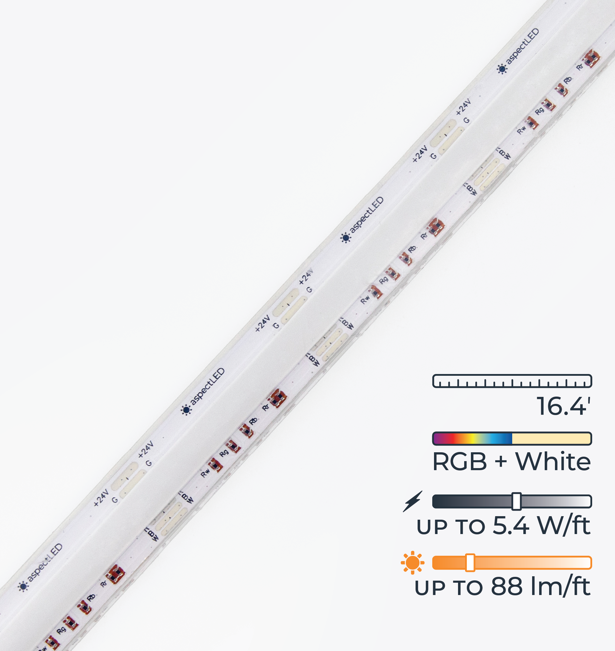 Summit LED Strip Light – RGBW Color Changing, Waterproof