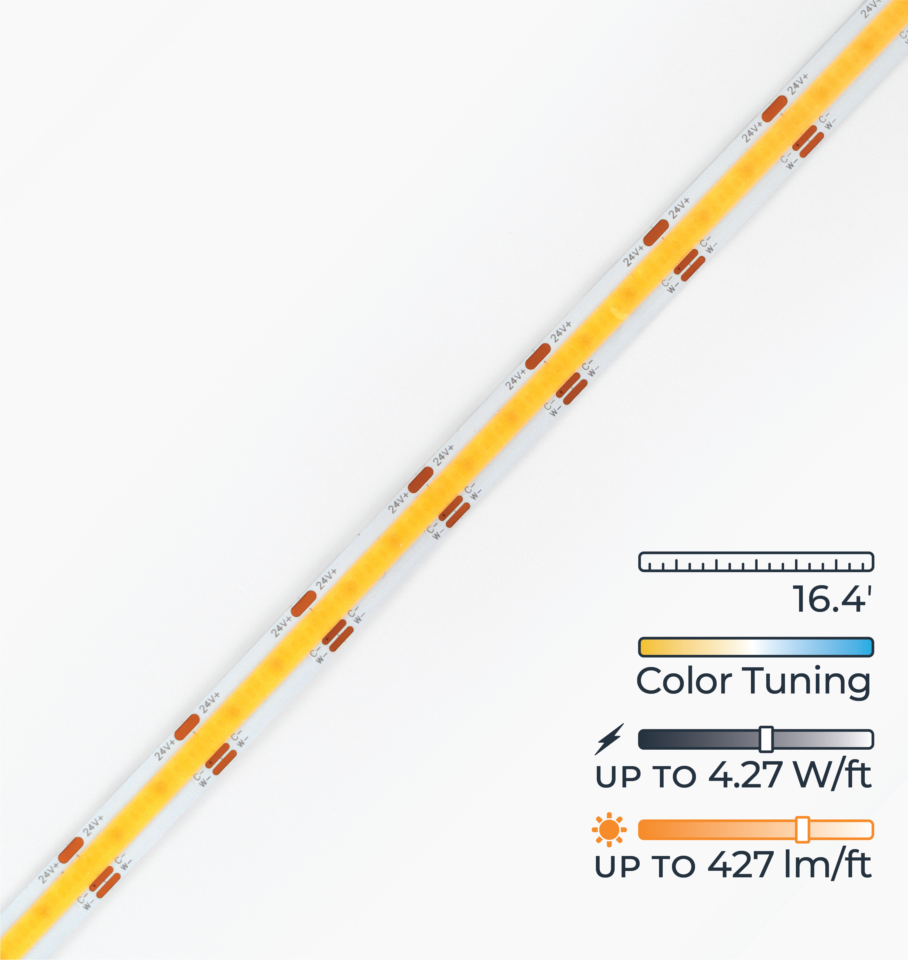 Led Strip Without Diffuser Dotless™ LED Strip Lights – Tunable White – aspectLED