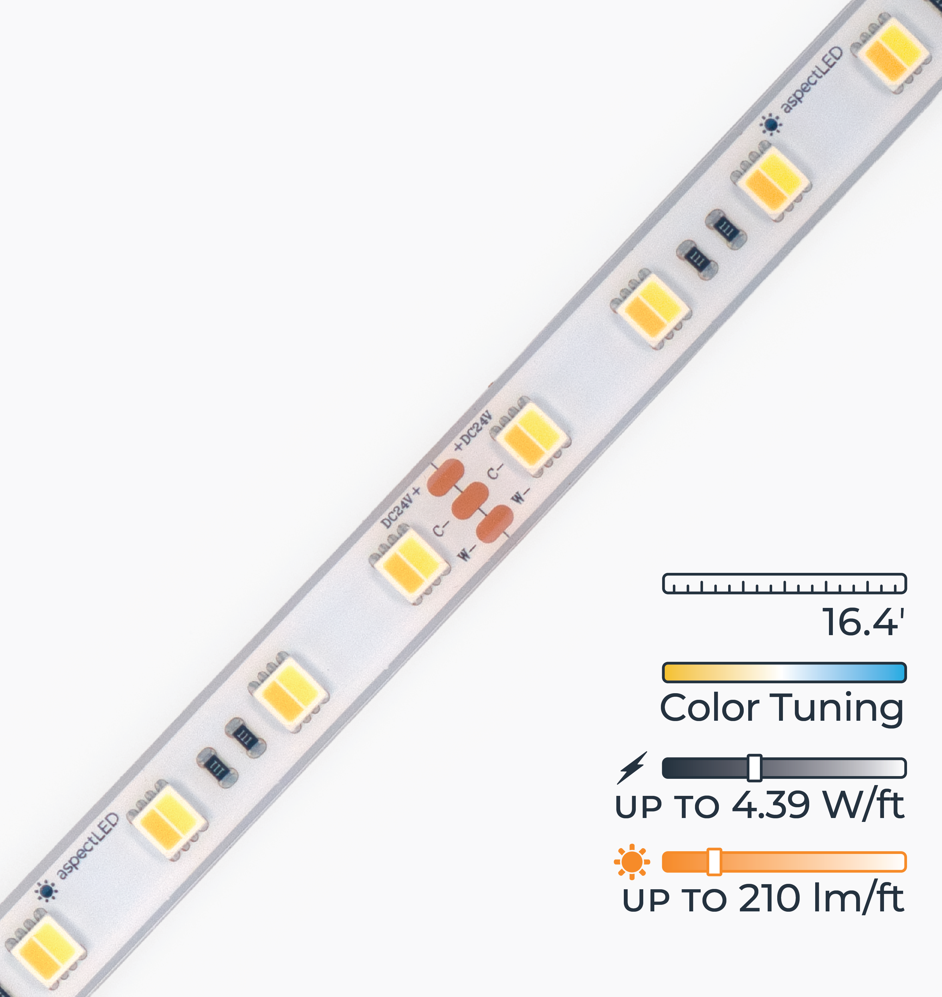 WideLine LED Strip Light - Tunable White, Waterproof