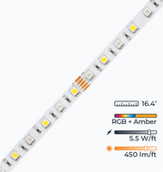 W-Series RGBA Color Changing Flexible LED Strip Light - Ultra Bright (18 LEDs/foot) - Non-Waterproof