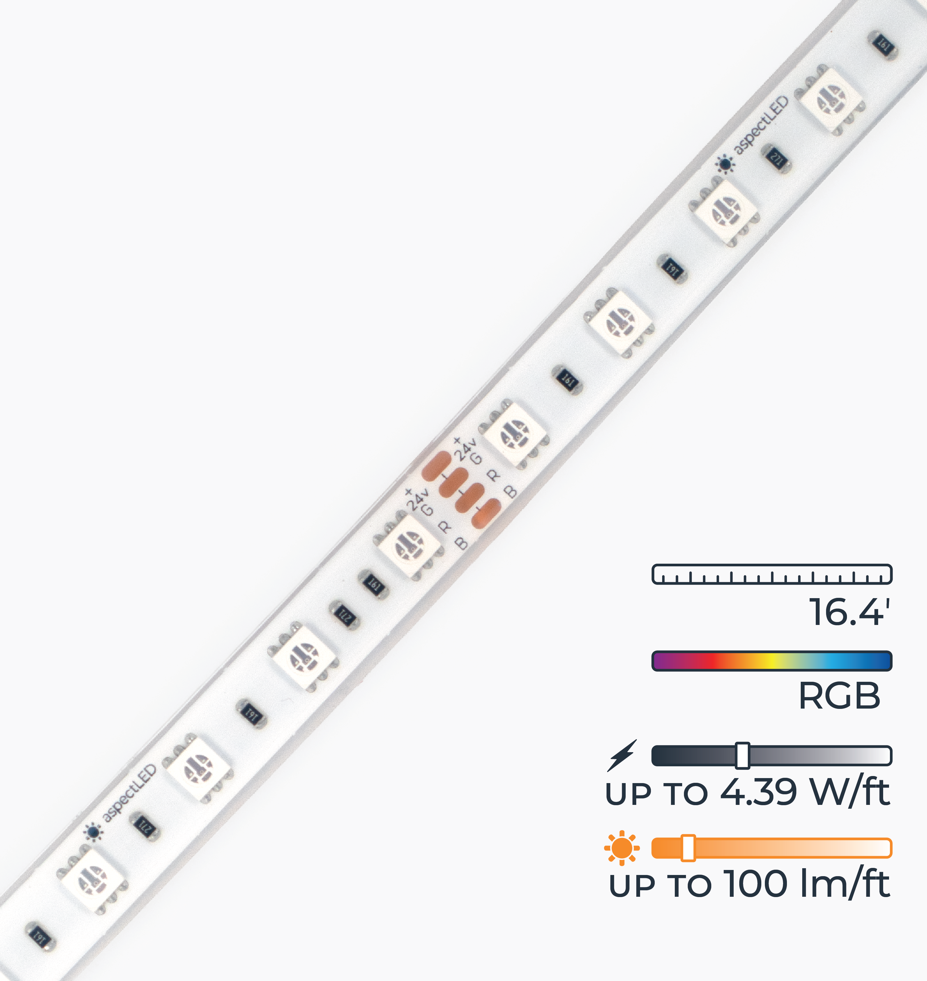 WideLine LED Strip Light - RGB Color Changing, Waterproof