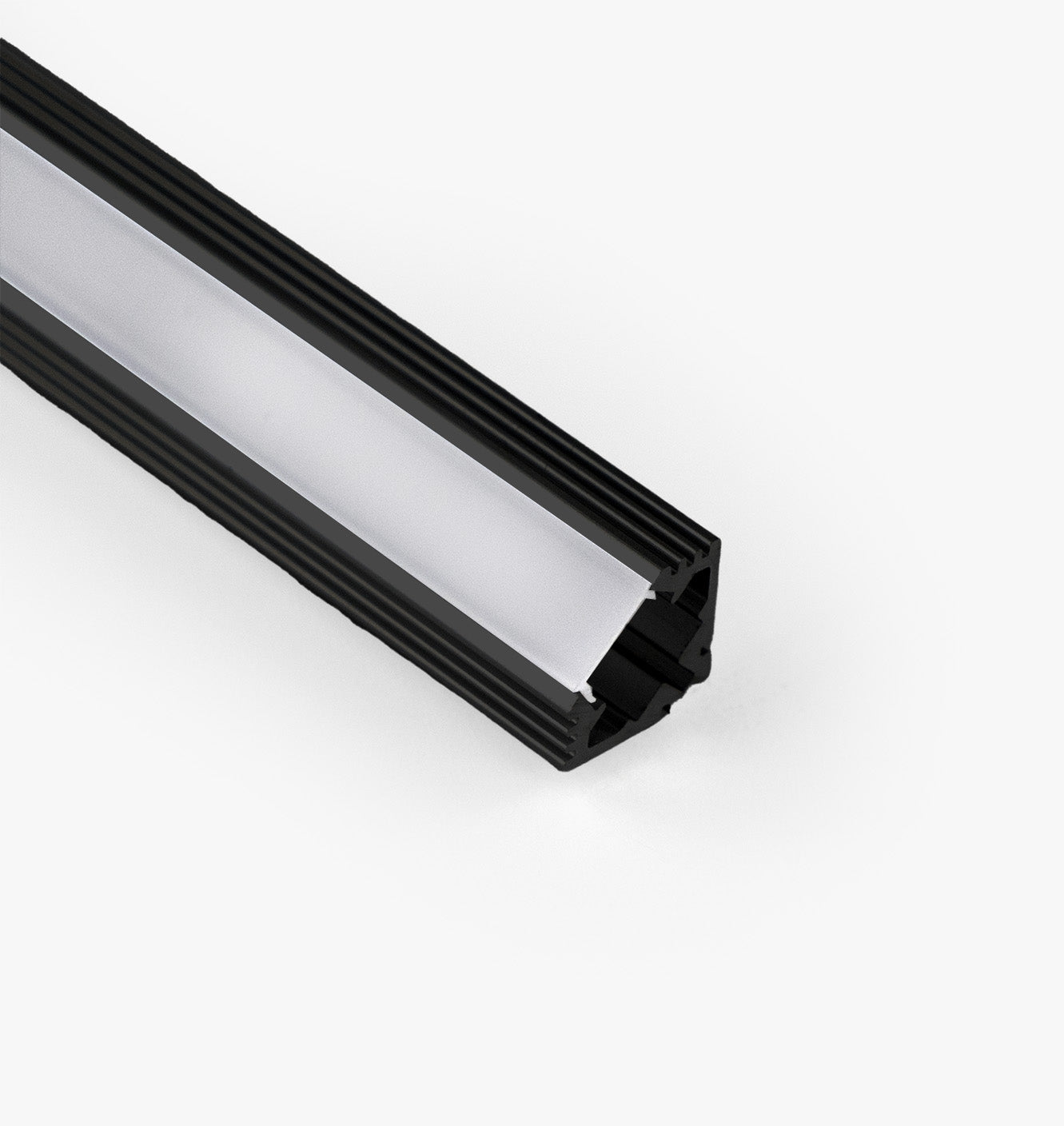 Corner Mount LED Channel, Narrow - Black - 1