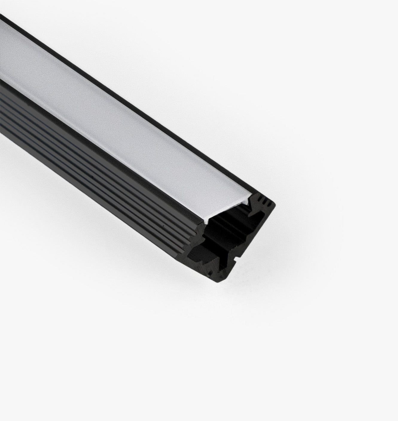 Corner Mount LED Channel, Narrow - Black - 1