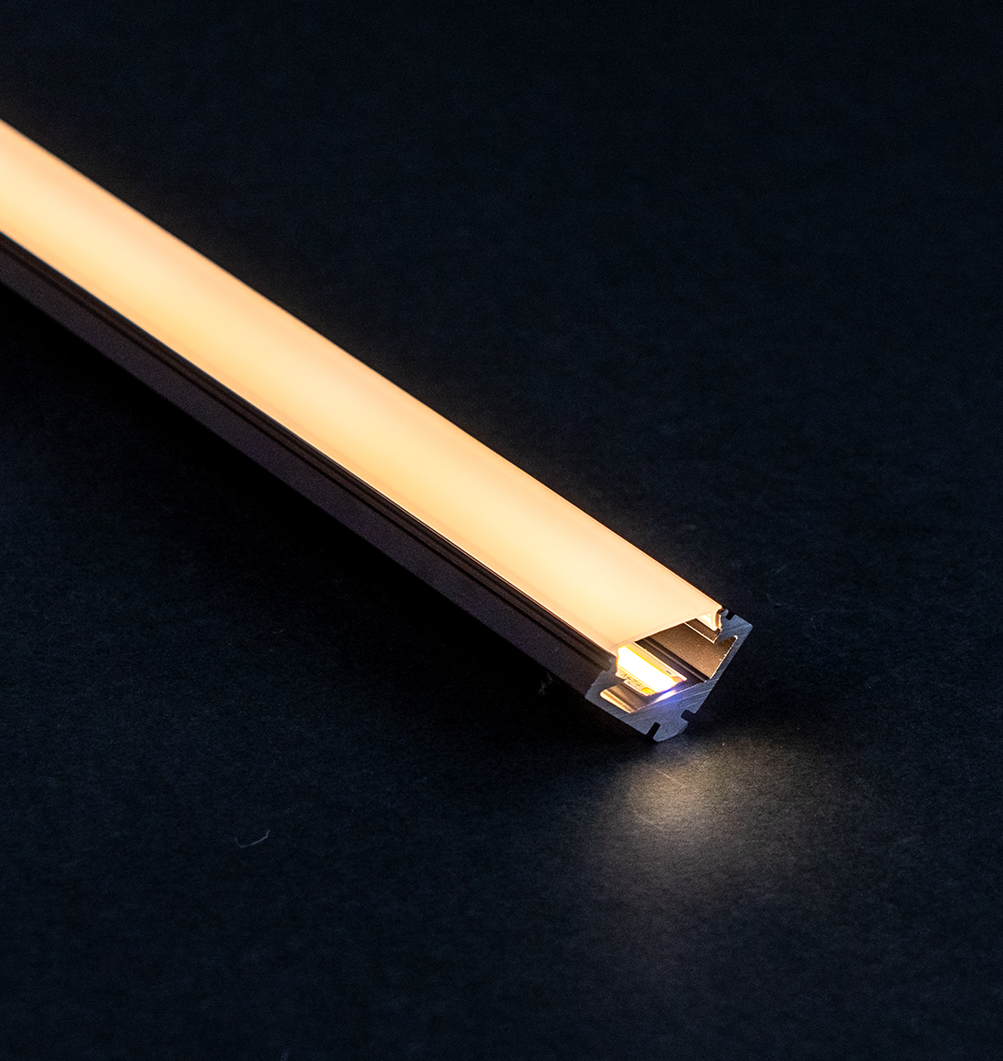 Corner Mount LED Channel, Wide - 1 - Black