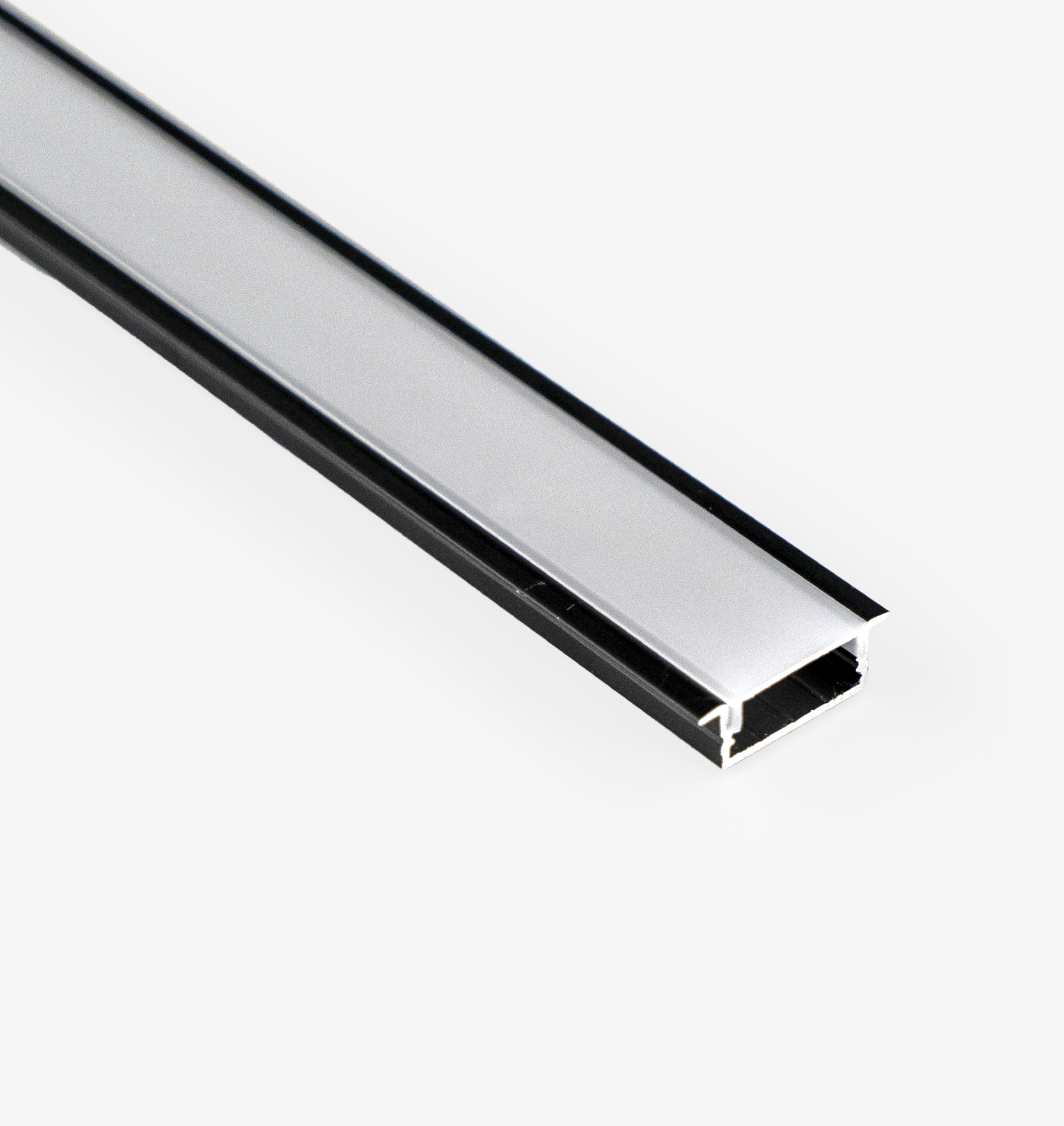 Recessed LED Channel, Universal Wide - Black - 1