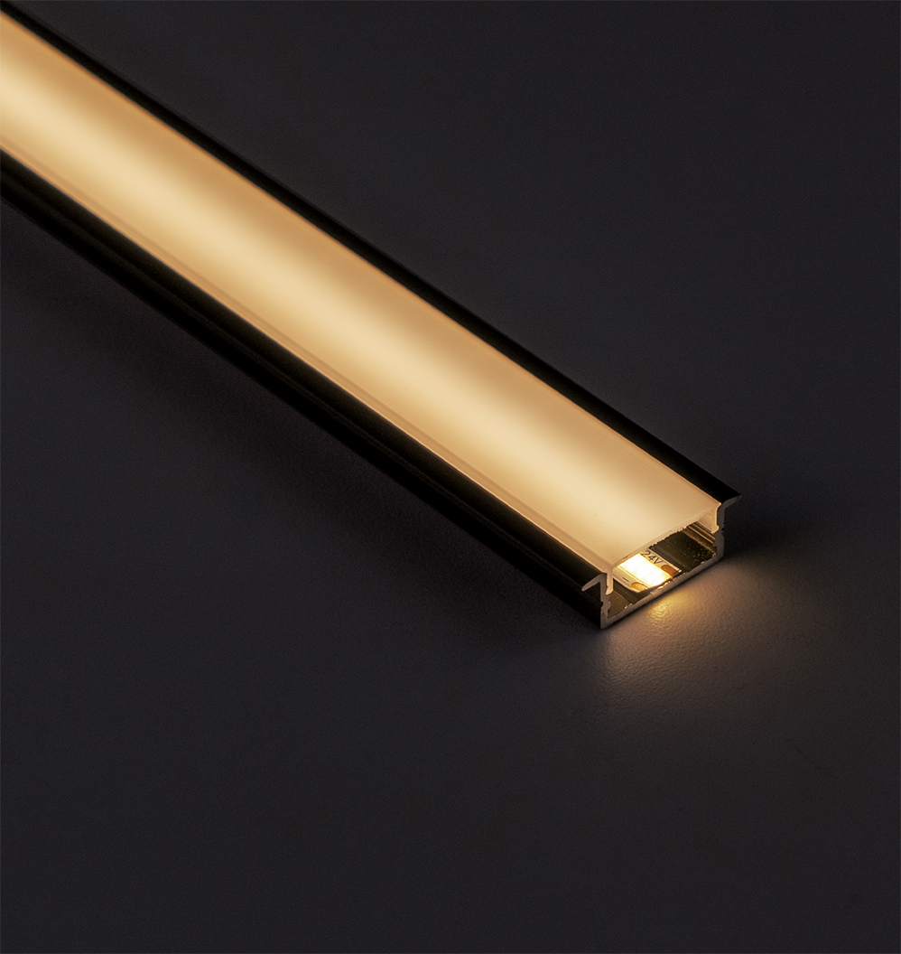 Recessed LED Channel, Universal Wide - Black - 1
