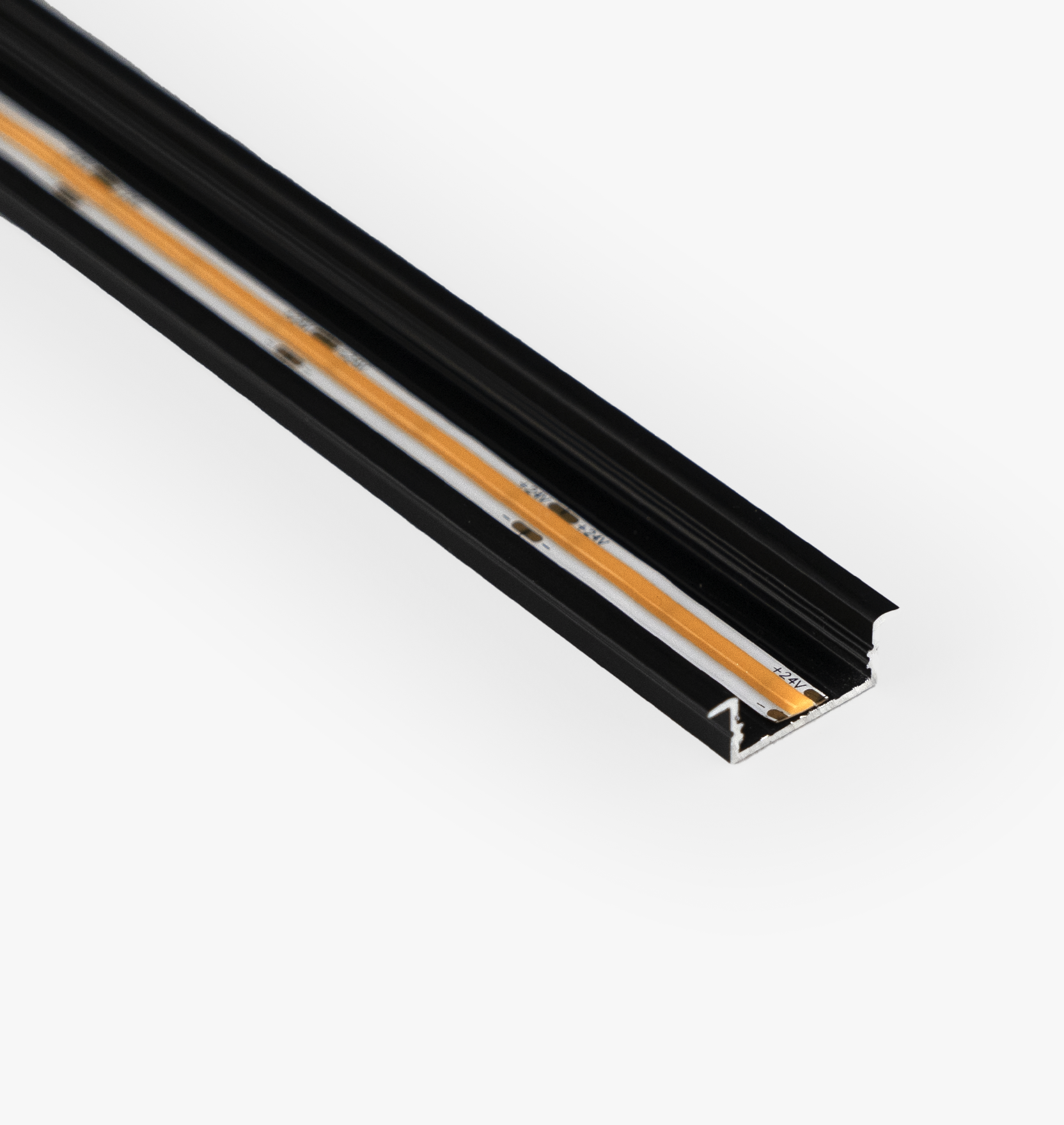 Recessed LED Channel, Universal Wide - Black - 1