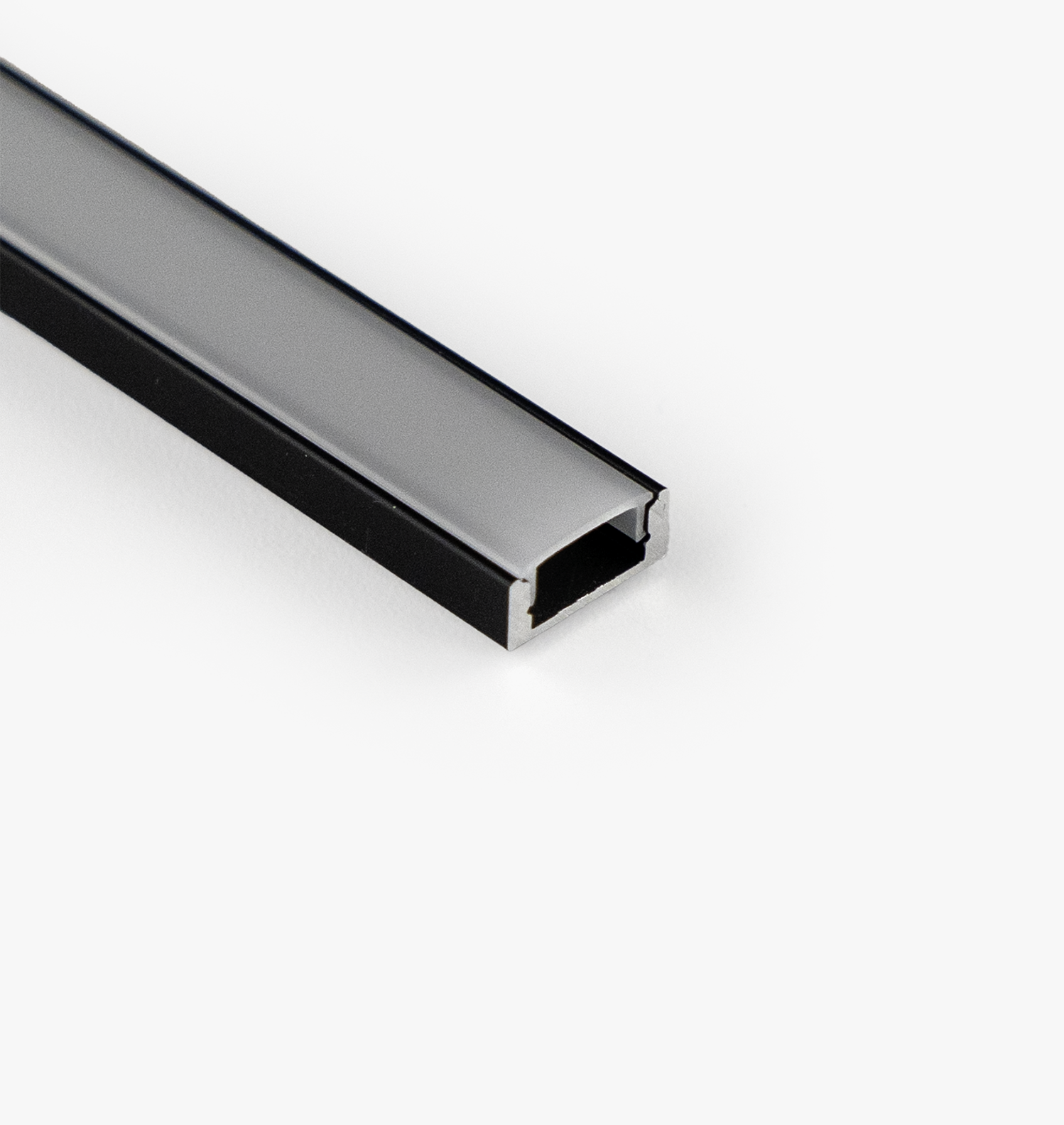 Surface Mount LED Channel, Narrow - Black - 1