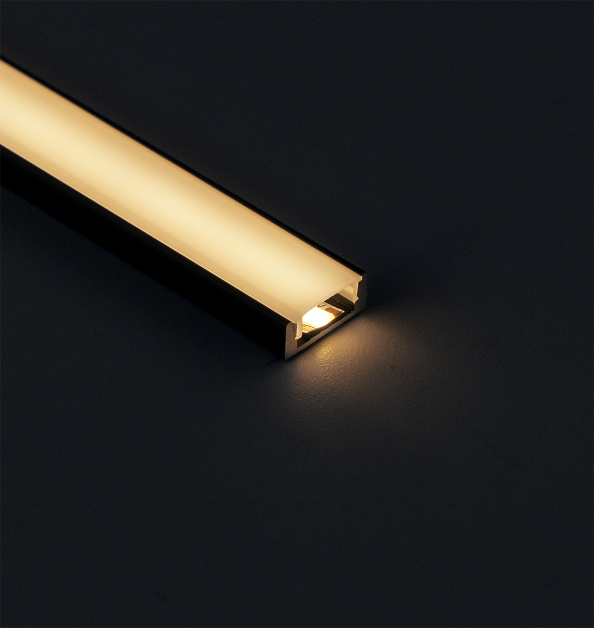 Surface Mount LED Channel, Narrow - Black - 1