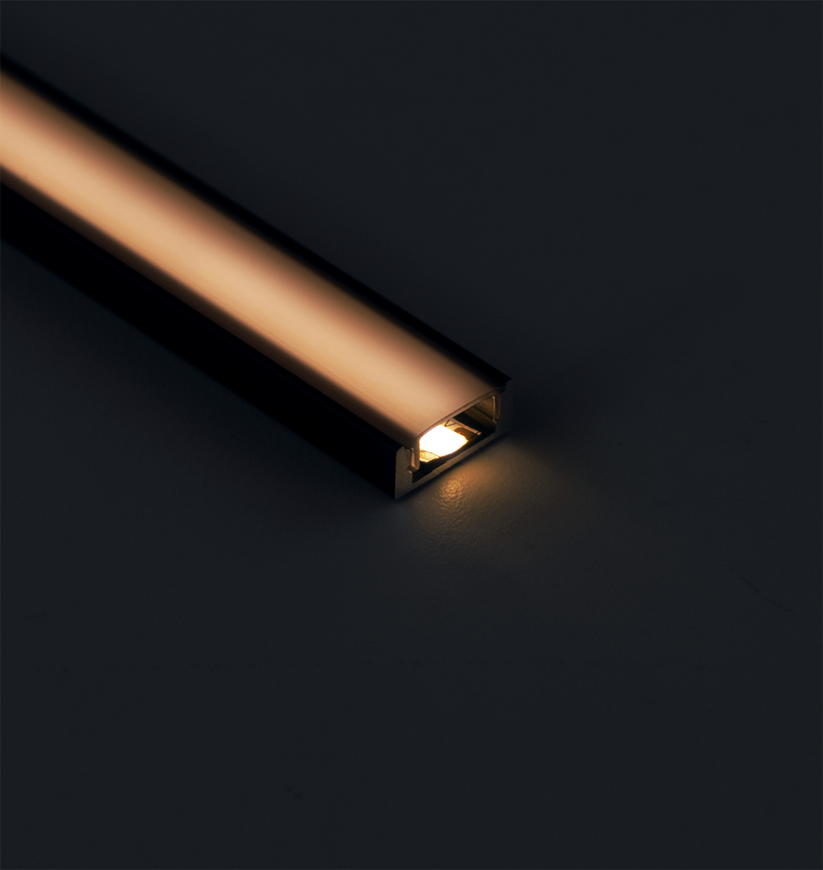 Surface Mount LED Channel, Narrow - Black - 1