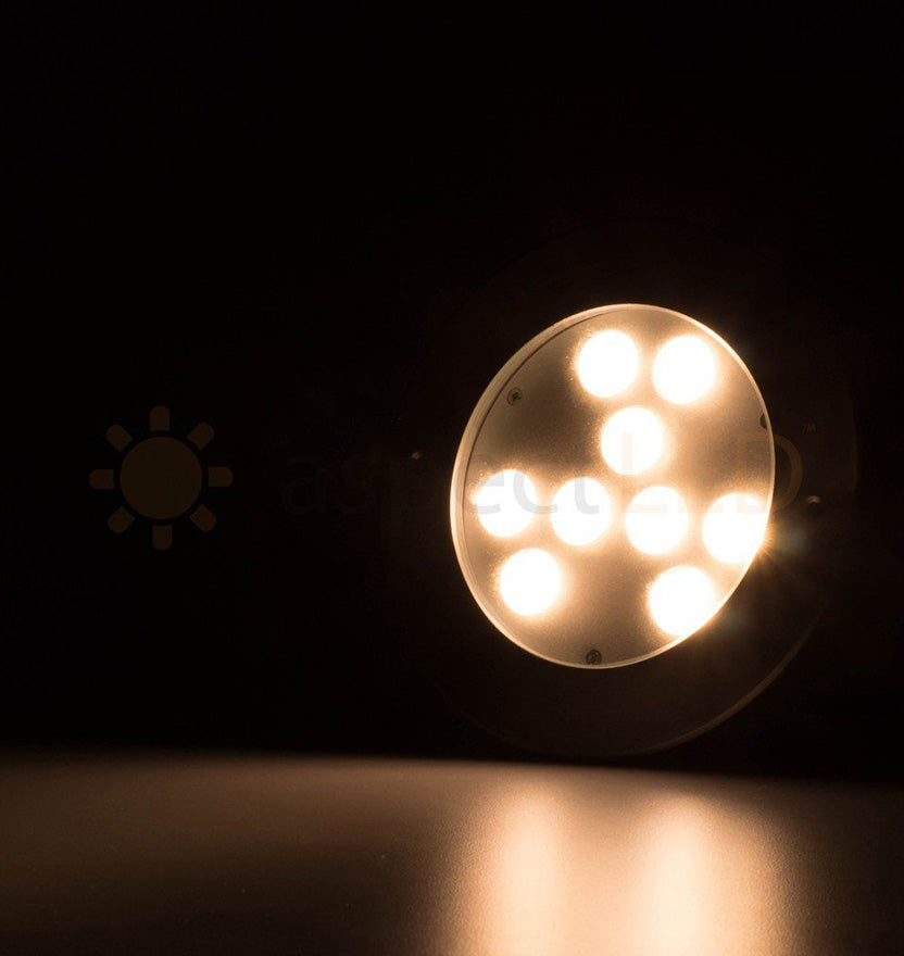 9 LED Large In-Ground/In-Wall LED Light - Ultra Bright (27W)