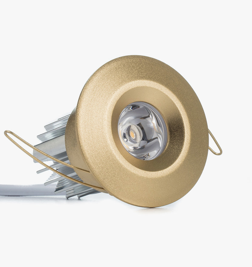 2" LED Recessed Light - Ultra Bright (3W) - Black 1-5/8" Cut Out Size