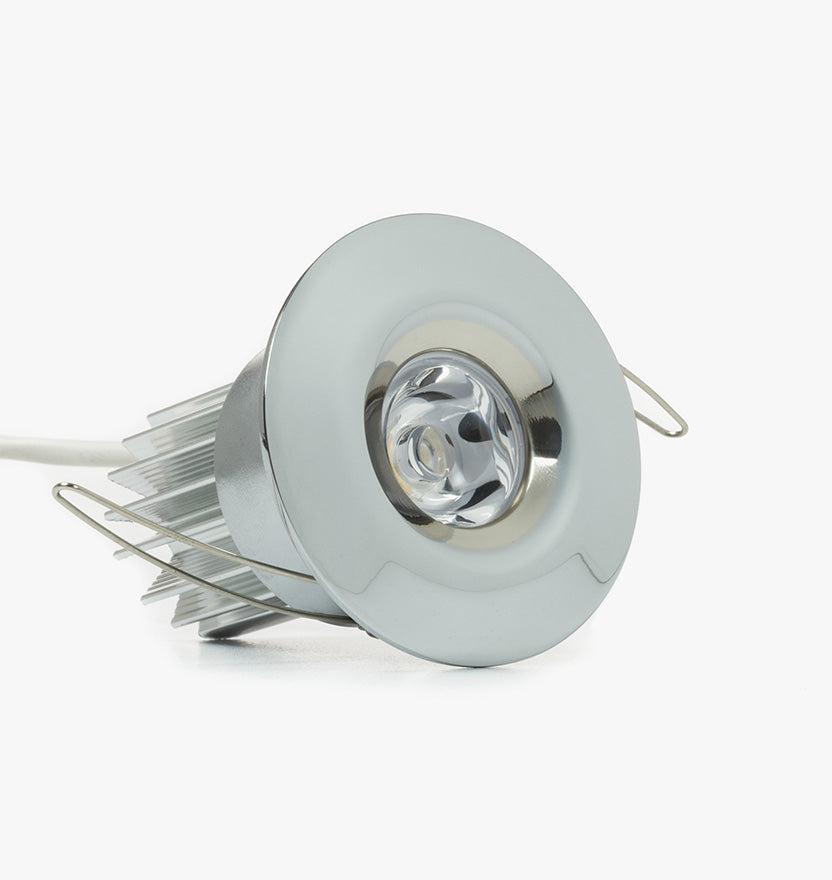 2" LED Recessed Light - Ultra Bright (3W) - Black 1-5/8" Cut Out Size