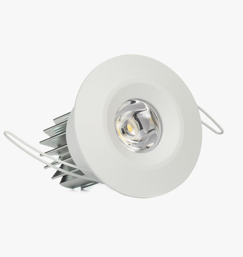 2" LED Recessed Light - Ultra Bright (3W) - Black 1-5/8" Cut Out Size