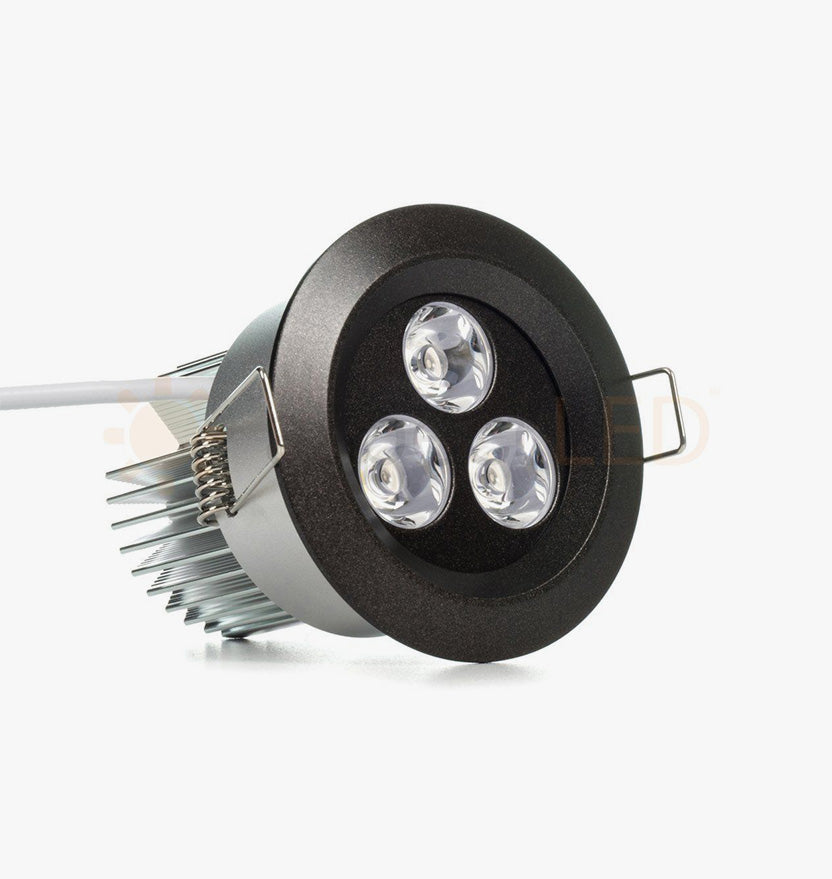 3.15" LED Recessed Light - Ultra Bright (9W) - 2-5/8" Cut Out Size - Black