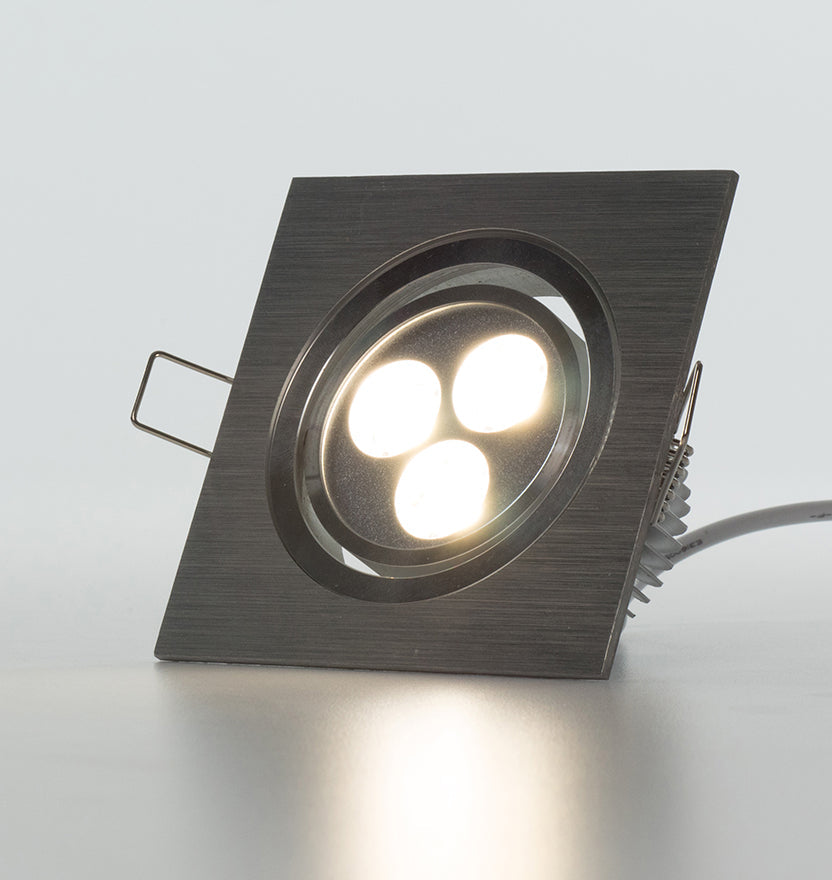 Modern Series 3 LED Recessed Light for Flat or Sloped Ceilings - Ultra Bright (9W) - Dark Bronze