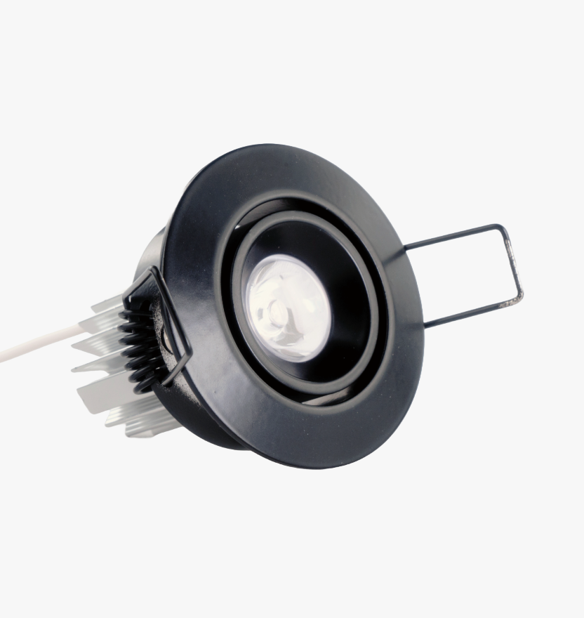 2.25" LED Recessed Light for Flat or Sloped Ceilings - Ultra Bright (3W) - Chrome 1-7/8" Cut Out Size