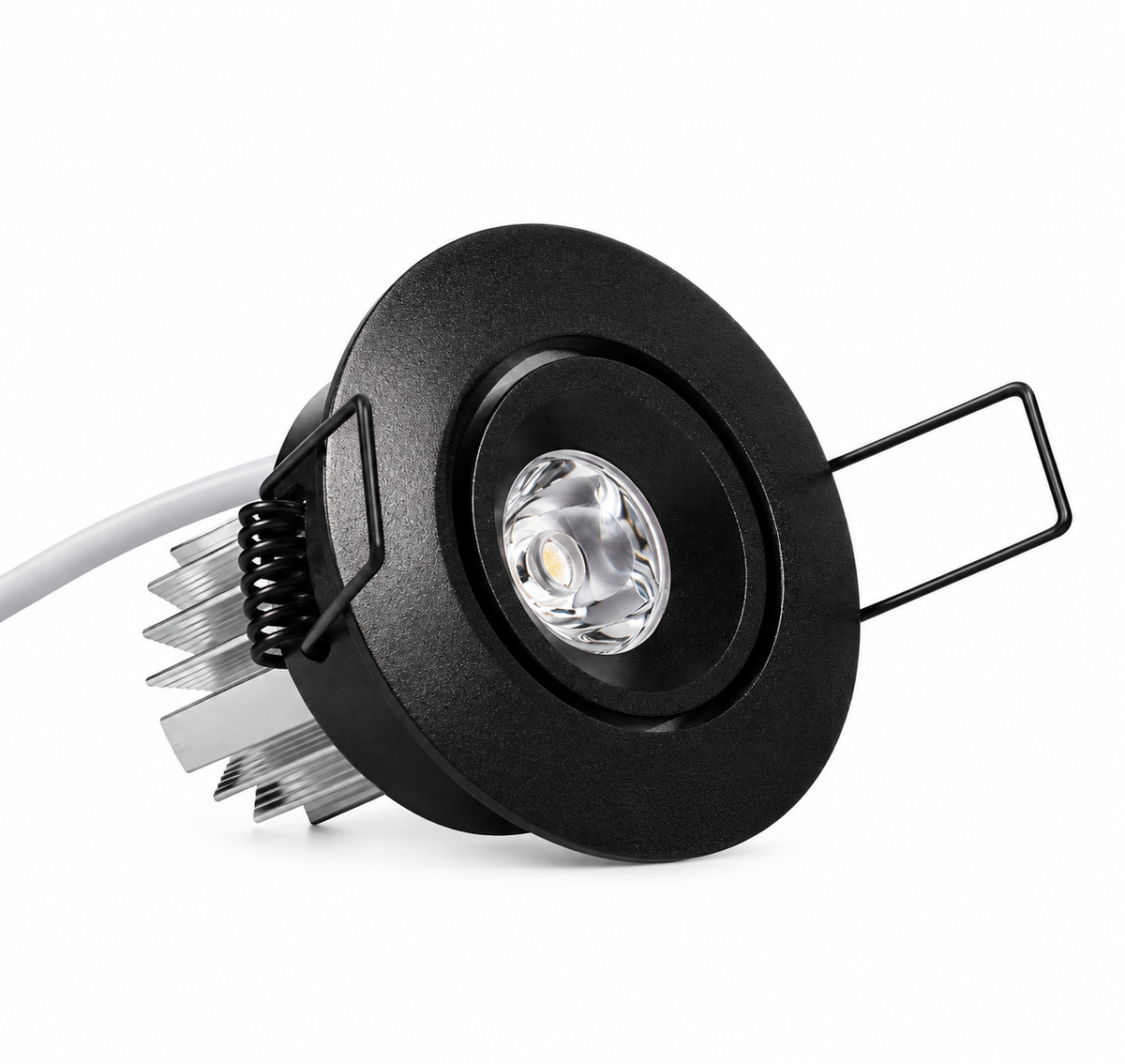 2.25" LED Recessed Light for Flat or Sloped Ceilings - Ultra Bright (3W) - Brass 1-7/8" Cut Out Size