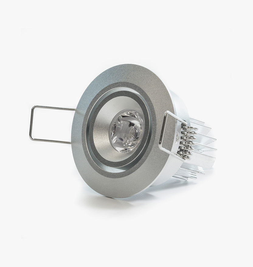 NSF Certified 2.25" LED Recessed Light for Flat or Sloped Ceilings - Ultra Bright (3W) - Blue