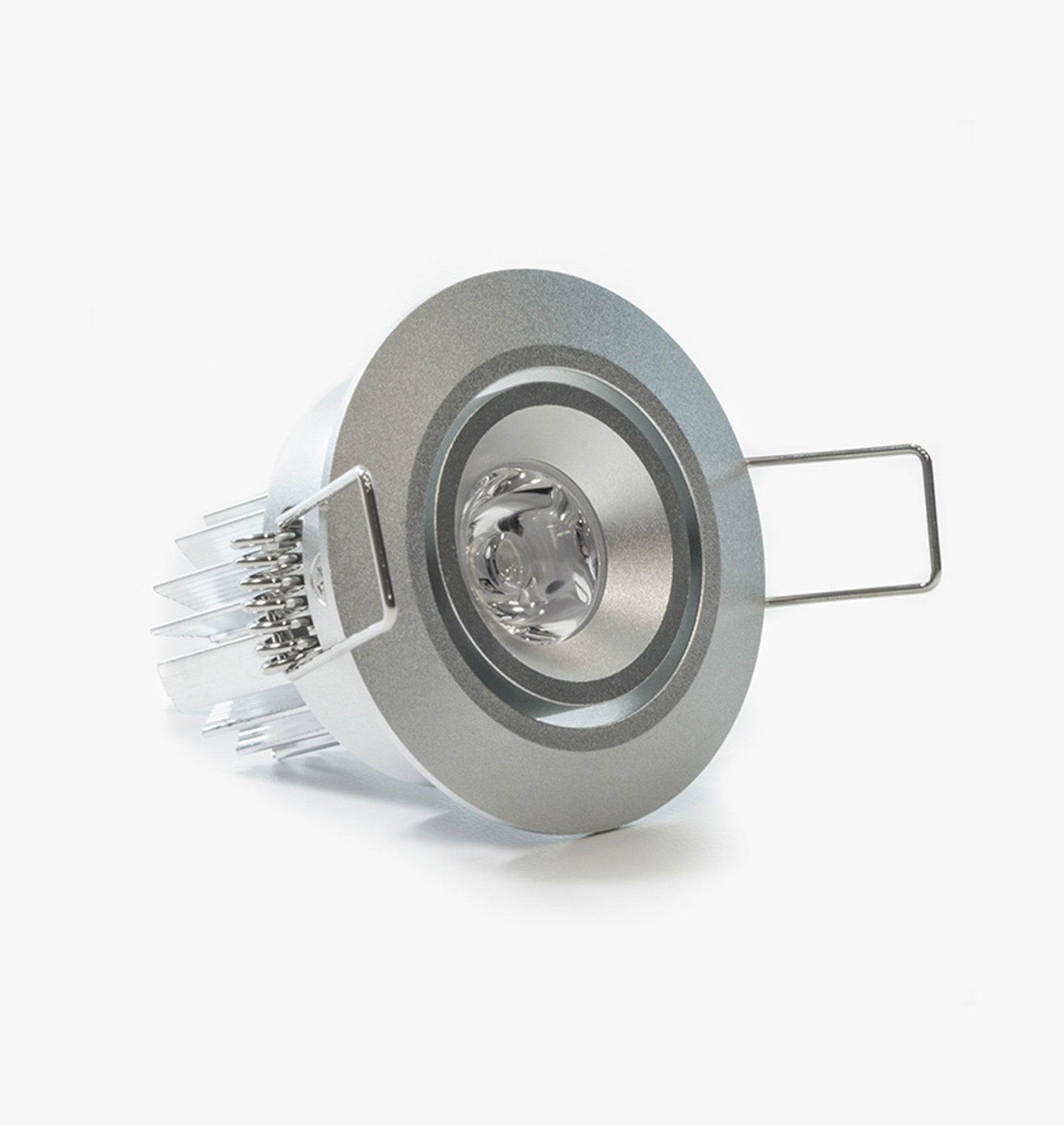 2.25" LED Recessed Light for Flat or Sloped Ceilings - Ultra Bright (3W) - Black 1-7/8" Cut Out Size