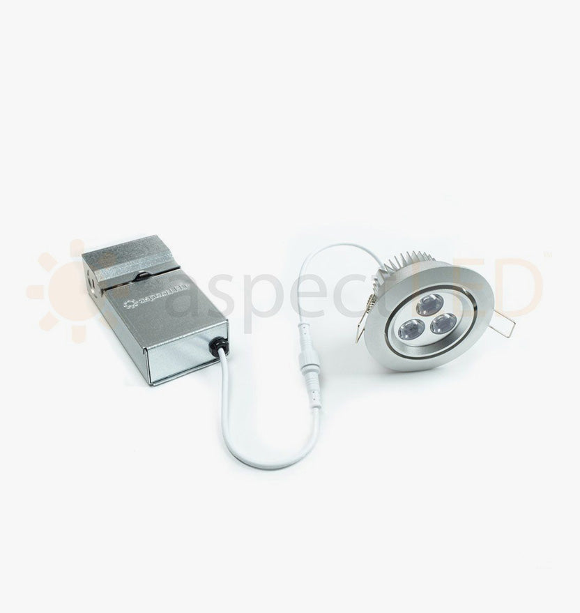 3.5" LED Recessed Light for Flat or Sloped Ceilings - Standard Bright (3W) - Dark Bronze 2-7/8" Cut Out Size