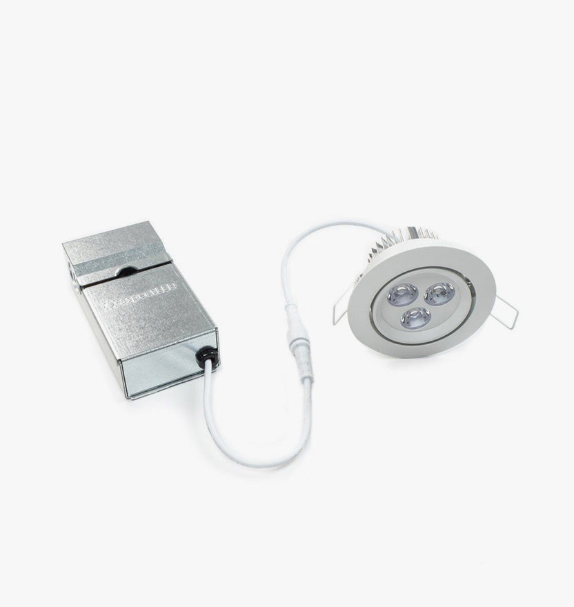 3.5" LED Recessed Light for Flat or Sloped Ceilings - Standard Bright (3W) - Dark Bronze 2-7/8" Cut Out Size