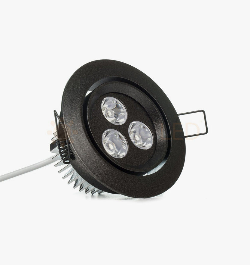 3.5" LED Recessed Light for Flat or Sloped Ceilings - Standard Bright (3W) - Dark Bronze 2-7/8" Cut Out Size