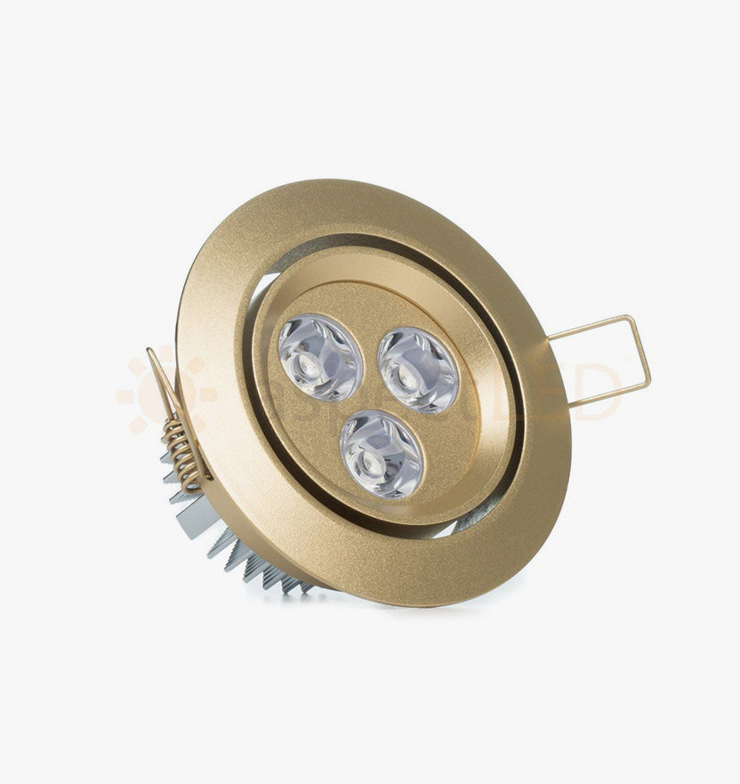 3.5" LED Recessed Light for Flat or Sloped Ceilings - Standard Bright (3W) - Dark Bronze 2-7/8" Cut Out Size