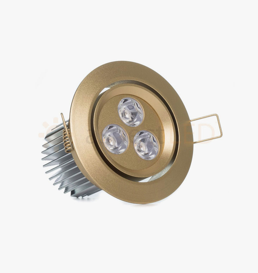 NSF Certified 3.5" LED Recessed Light for Flat or Sloped Ceilings - Ultra Bright (9W) - Yellow / Amber