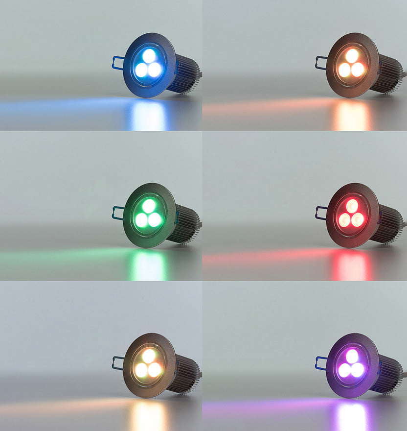 3.5" RGB + White LED Recessed Light - Ultra Bright (24W) 2-3/4" Cut Out Size