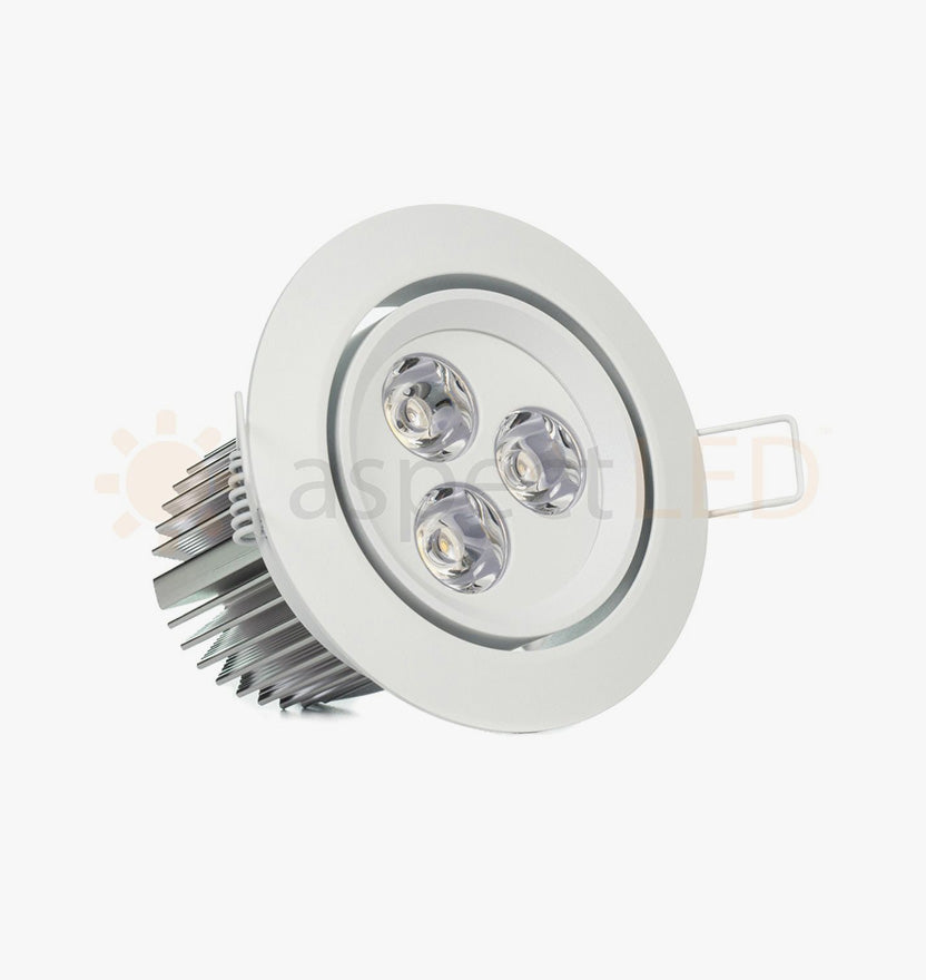 NSF Certified 3.5" LED Recessed Light for Flat or Sloped Ceilings - Ultra Bright (9W) - Yellow / Amber