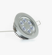 4.2" Recessed Light for flat or Sloped Ceilings 6 LED - 6W - White 3-5/8" Cut Out Size