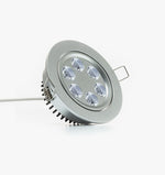 4.2" Recessed Light for flat or Sloped Ceilings 6 LED - 6W - Black