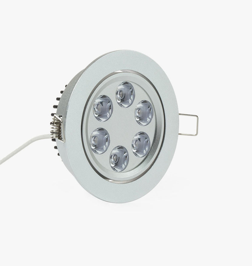 NSF Certified 4.2" LED Recessed Light for Flat or Sloped Ceilings - 6 LED (6W) - Yellow / Amber