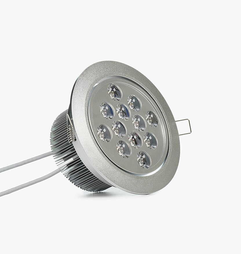 5.2" Recessed Light for Flat or Sloped Ceilings - 12 LED (12W) - Brass