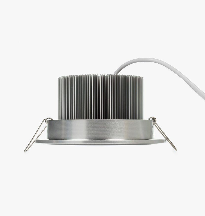 5.4" Recessed Light for Flat or Sloped Ceilings 9 LED - Standard Bright (9W) - Satin Nickel 4-7/8" Cut Out Size