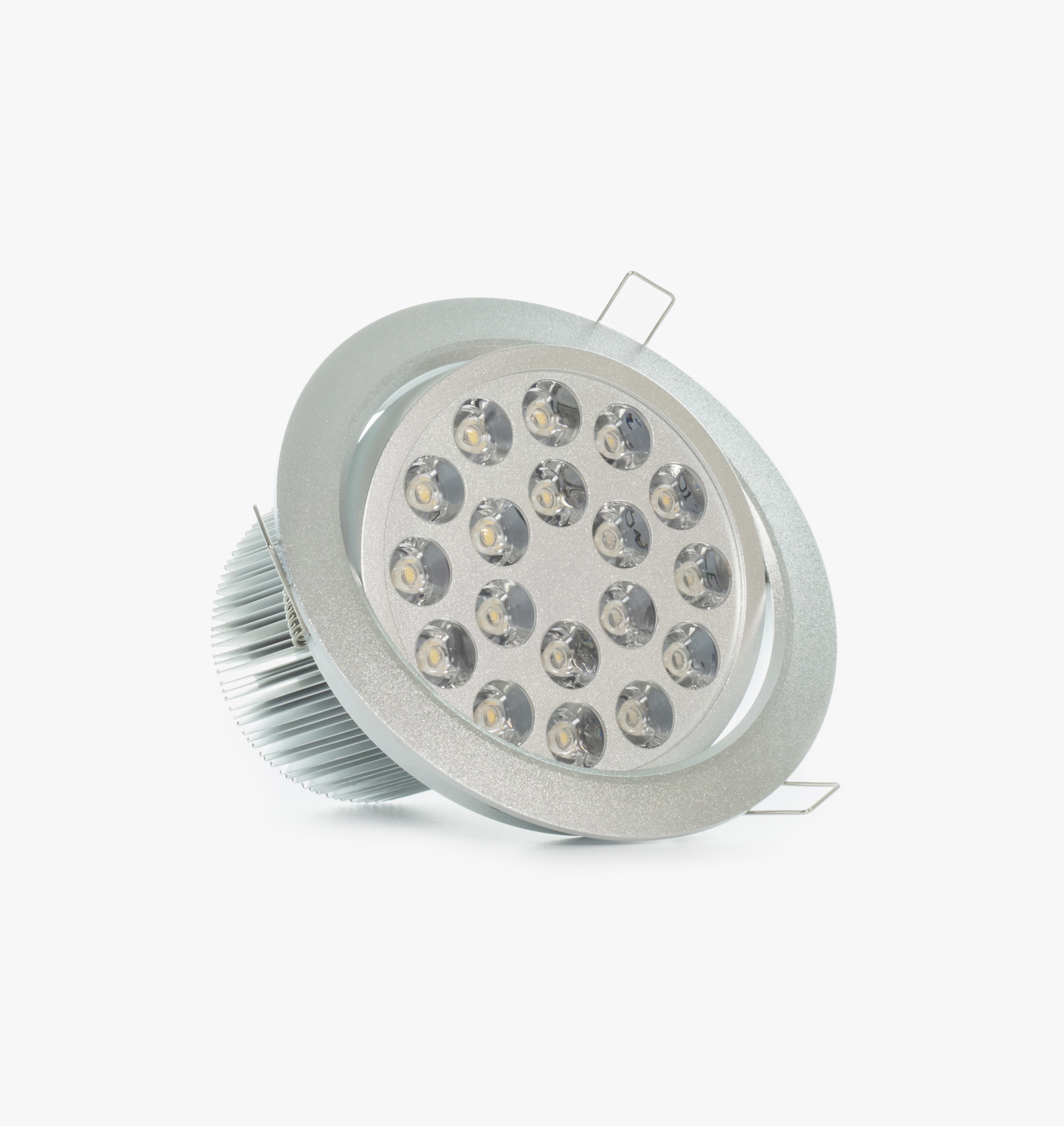 6.3" Recessed Light for Flat or Sloped Ceilings - 18 LED (18W) - White