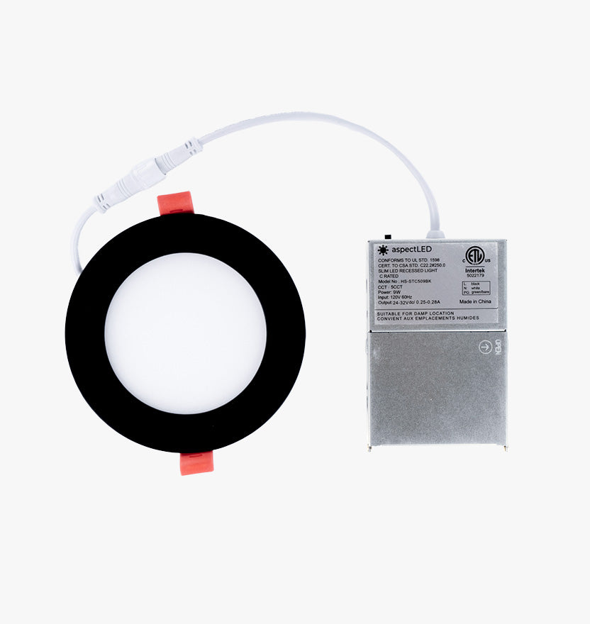4.75" Adjustable White Ultra-Thin Round Recessed Light (9W)