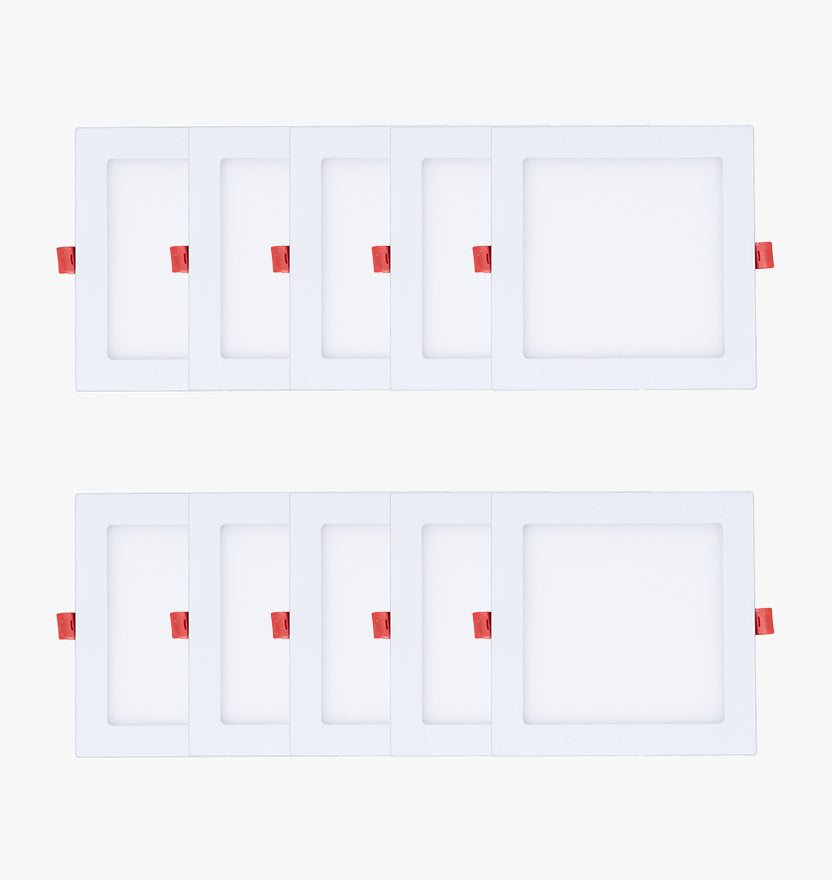 6.5" Adjustable White Ultra-Thin Square Recessed Light (12W)