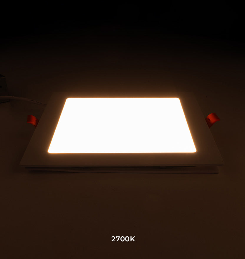 6.5" Adjustable White Ultra-Thin Square Recessed Light (12W)