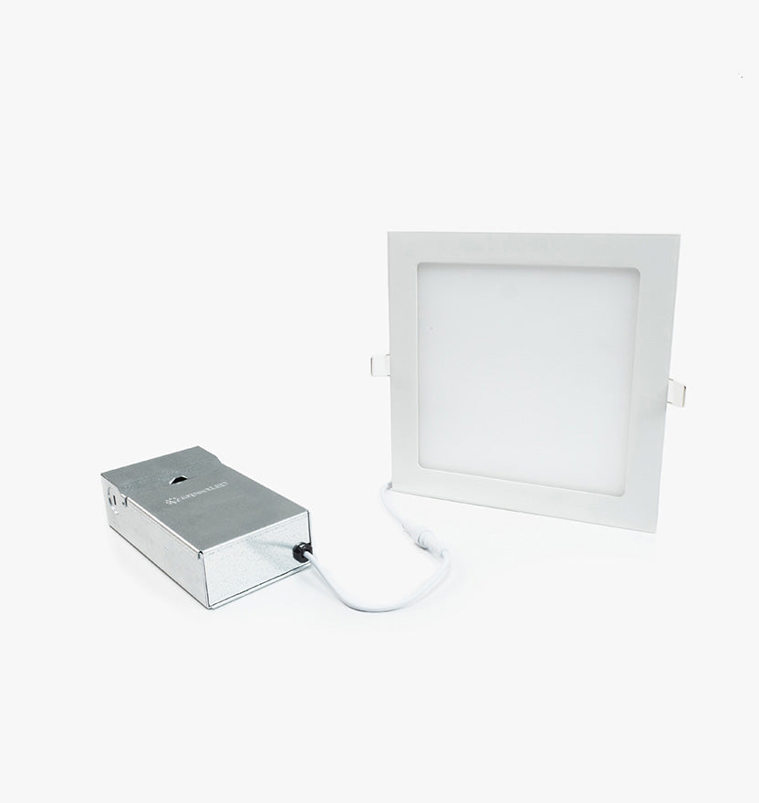 9" Ultra-Thin Square Recessed In-ceiling Light - 18 Watt (125 Watt Equivalent)